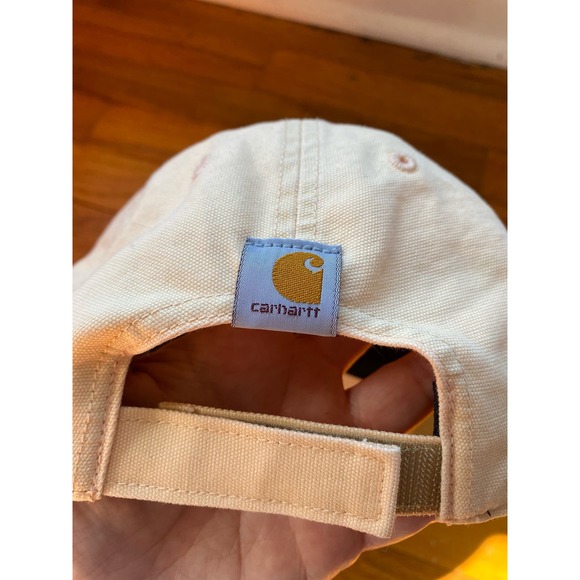 Light peach Carhartt womens Spellout baseball hat adjustable NWT - Picture 2 of 3